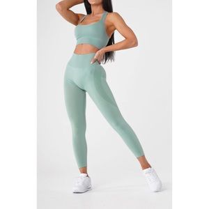 NVGTN SAGE GREEN CONTOUR SEAMLESS LEGGINGS